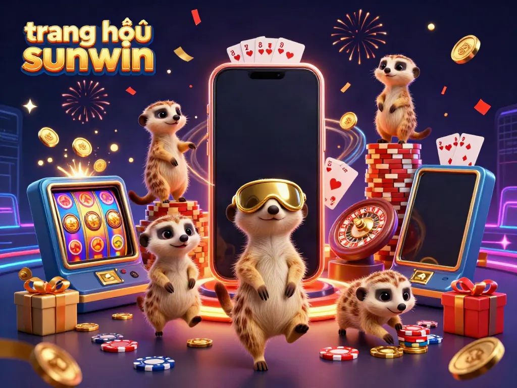 Experience the joy of gaming on trang chủ sunwin with lively meerkats in a colorful casino.